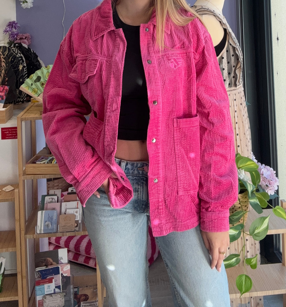 Veste en velours GERTRUDE + GASTON S rose