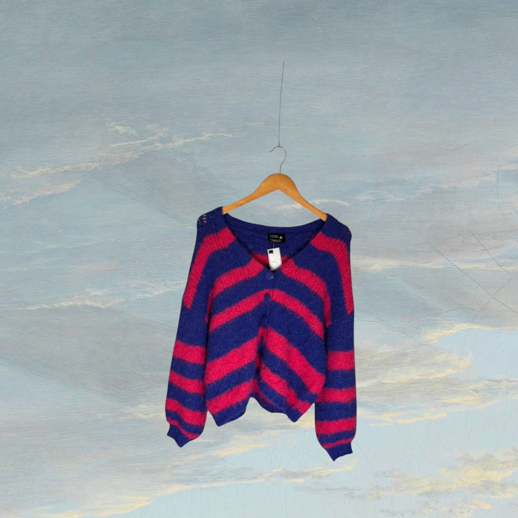 Pull en laine à rayures SHOPPING BY NATHALIE TU rose / bleu