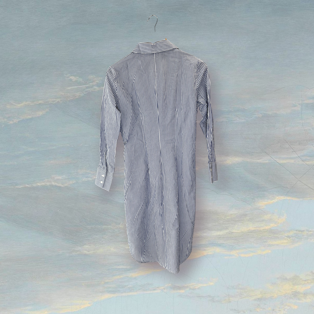 Robe à rayures MANGO M marine / blanc
