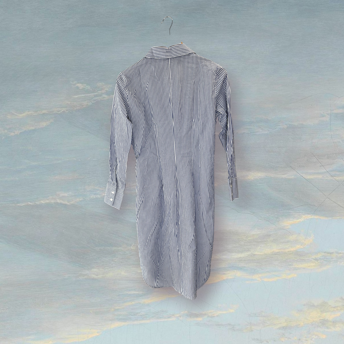 Robe à rayures MANGO M marine / blanc