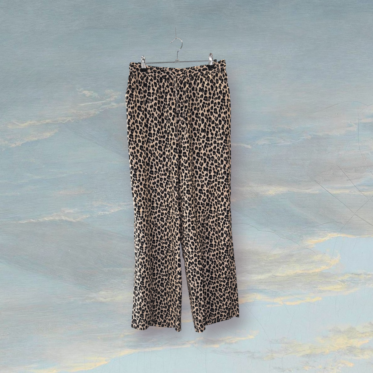 Pantalon en lin imprimé léopard LA HALLE L