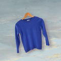 Pull DAMART S bleu 100% CACHEMIRE
