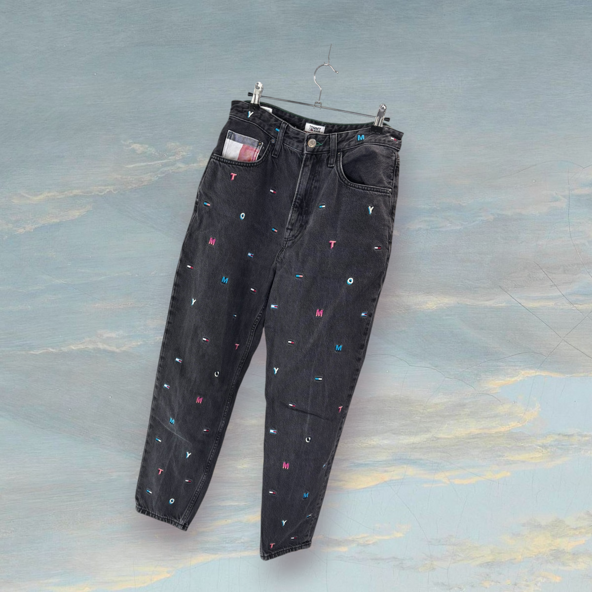 Jean en denim TOMMY HILFIGER W29 noir