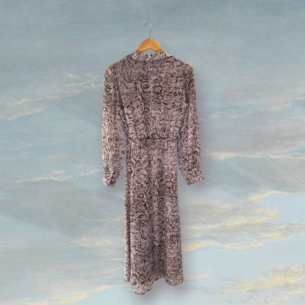 Robe imprimé animal GRACE & MILA S marron