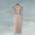 Robe à pois ZARA L beige / noir
