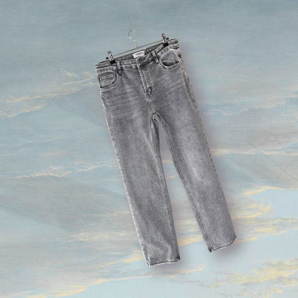 Jean en denim TOXIK3 XL gris
