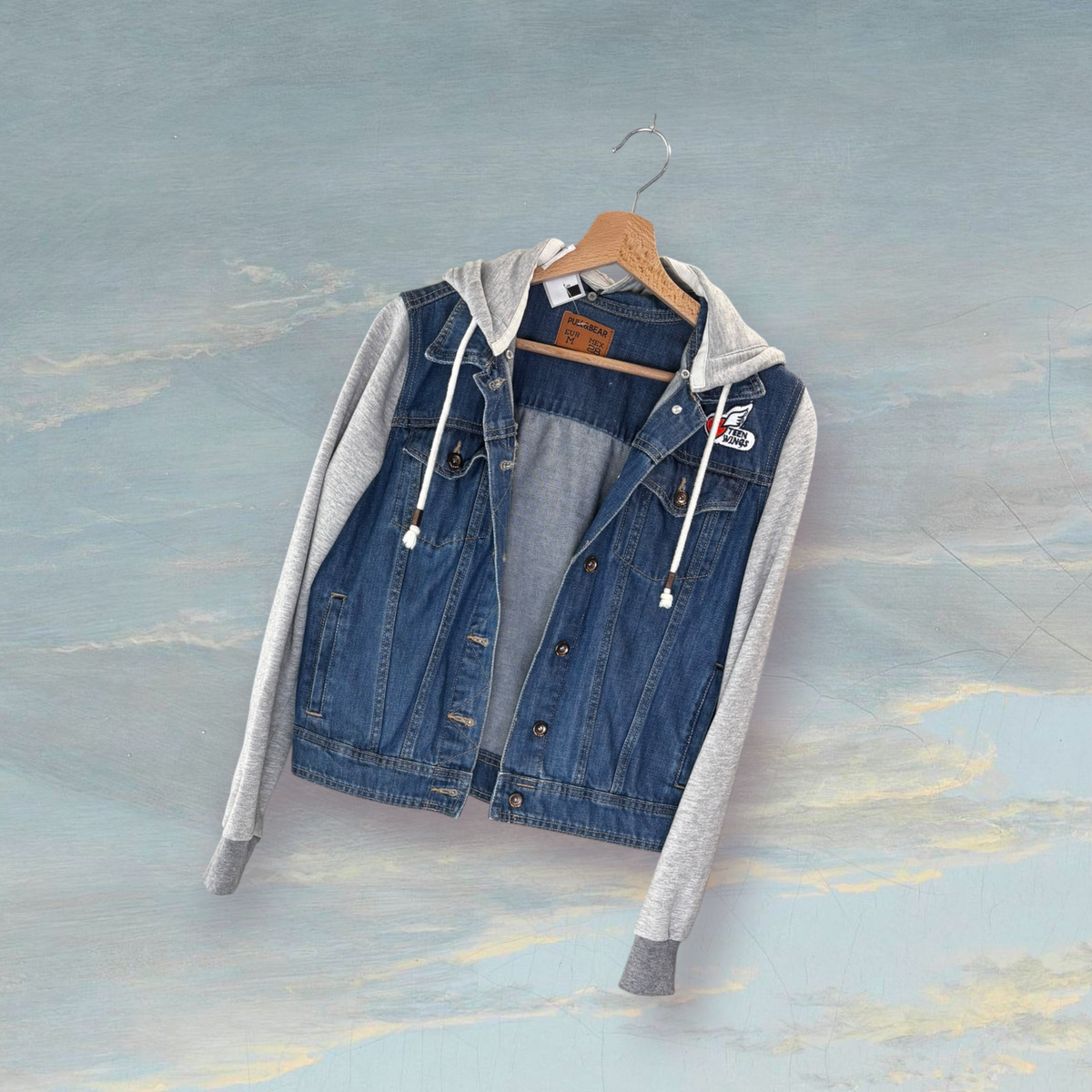 Blouson PULL & BEAR M bleu / gris