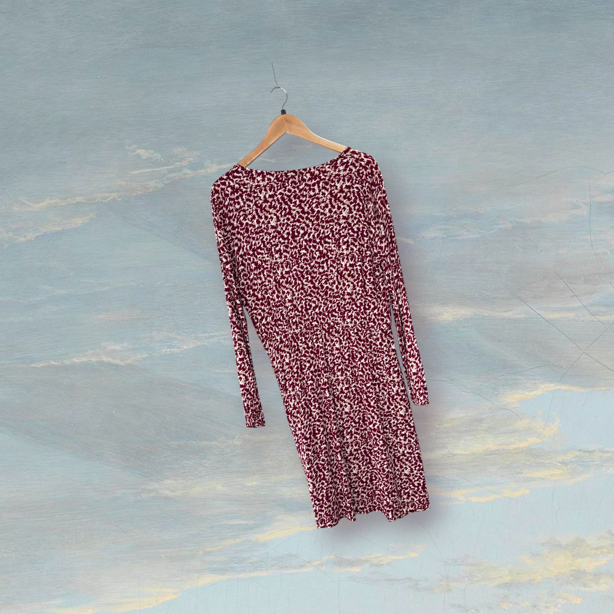 Robe INEXTENSO T42 bordeaux / beige