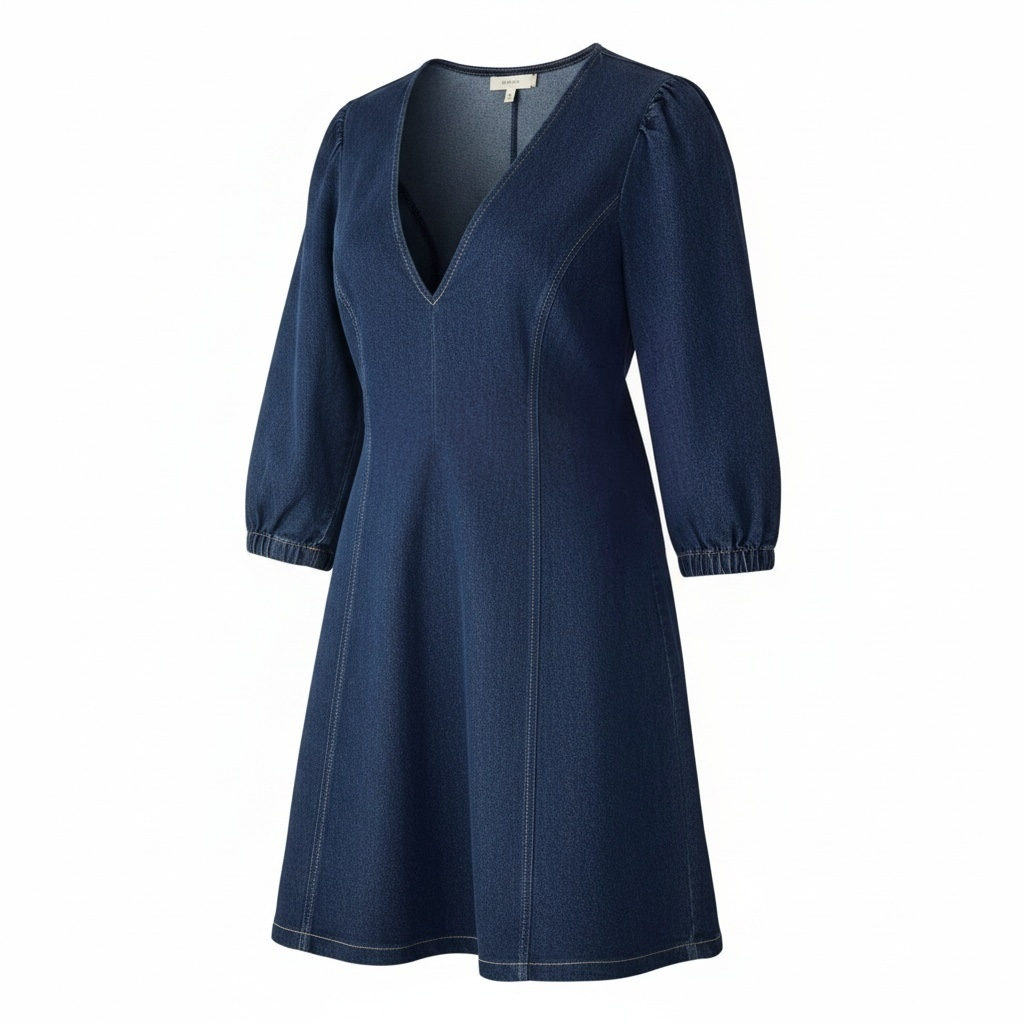 J Robe en denim STRADIVARIUS L bleu