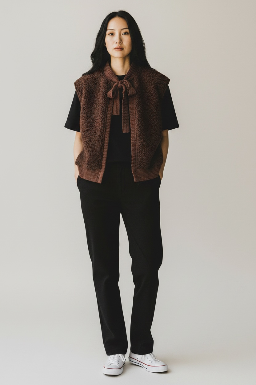 Veste SANS MANCHE M marron