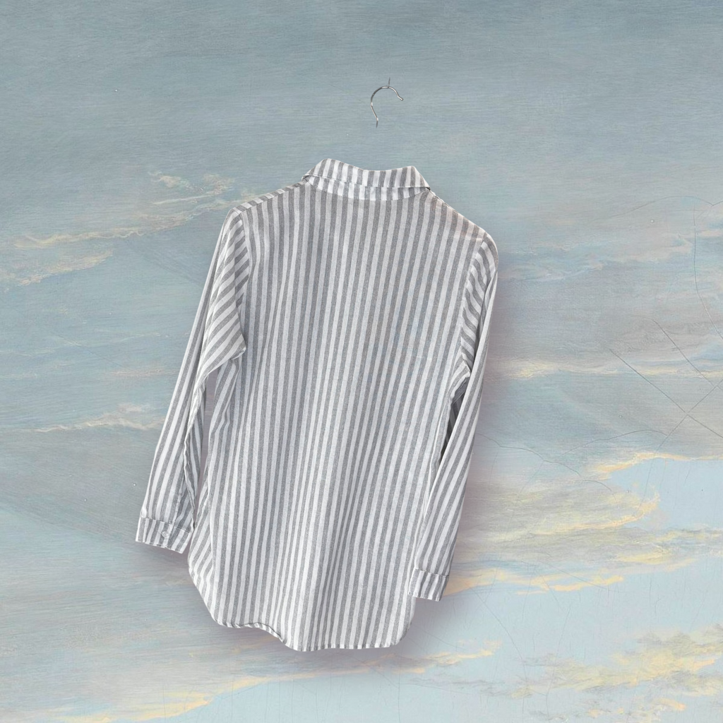 Chemise à rayures JUBYLEE M blanc / gris