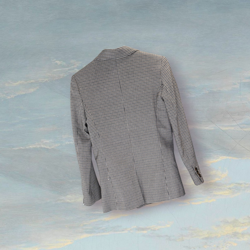 Blazer pied-de-poule MNG XS beige / noir / marron